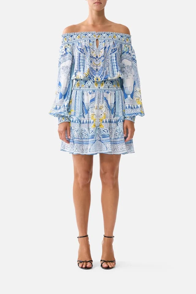 Camilla eBoutique OFF SHOULDER SHORT DRESS DE NADA GRANADA, image 1 of 1 from CAMILLA