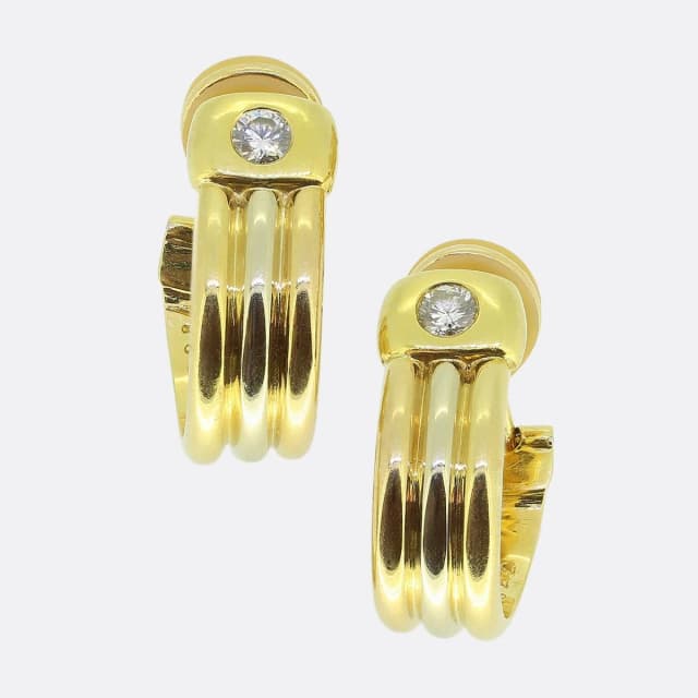 Cartier Trinity Hoop Diamond Earrings from The Vintage Jeweller, photo 1 of 1