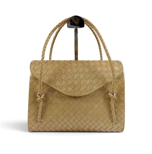 Bottega Veneta Intrecciato Leather Top Handle Bag Beige in Beige Woven leather from The Reluxe, photo 1 of 1