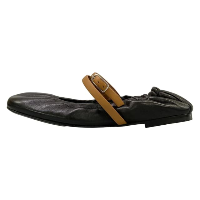 Hermès Flat Shoes Jolie Black Natural Ballet in Black Nappa leather from The Reluxe, photo 1 of 1