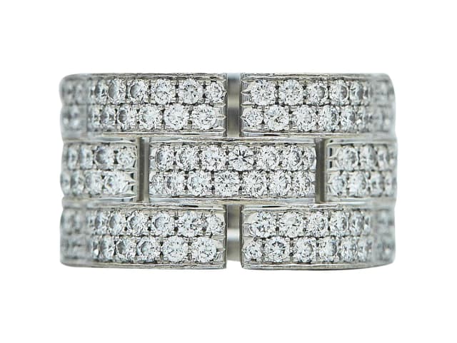 Cartier Maillon Panthère Ring, Triple Row, Full-Paved from CIRCA Vault, photo 1 of 1