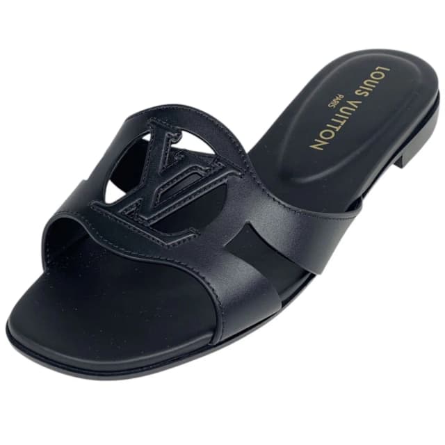 Louis Vuitton Isola Mules Shoes Sandals Calfskin Noir in Black Calfskin from The Reluxe, photo 1 of 1