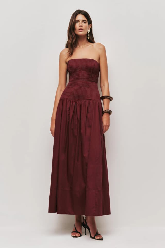 AJE Vacation Gown in PLUM, image 1 of 1 from Aje