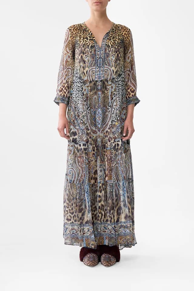 Camilla eBoutique LONG GATHERED PANEL DRESS ISTANBUL ANIMALIA, image 1 of 1 from CAMILLA