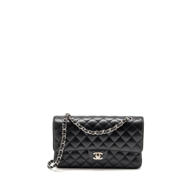 Chanel medium classic double flap bag caviar black SHW in Black Caviar leather from EMIER, photo 1 of 1
