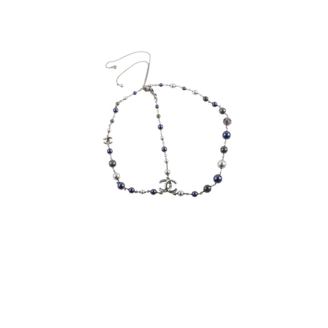 Chanel CC Beaded Crystal Double Strand Necklace from The Purse Affair, photo 1 of 1