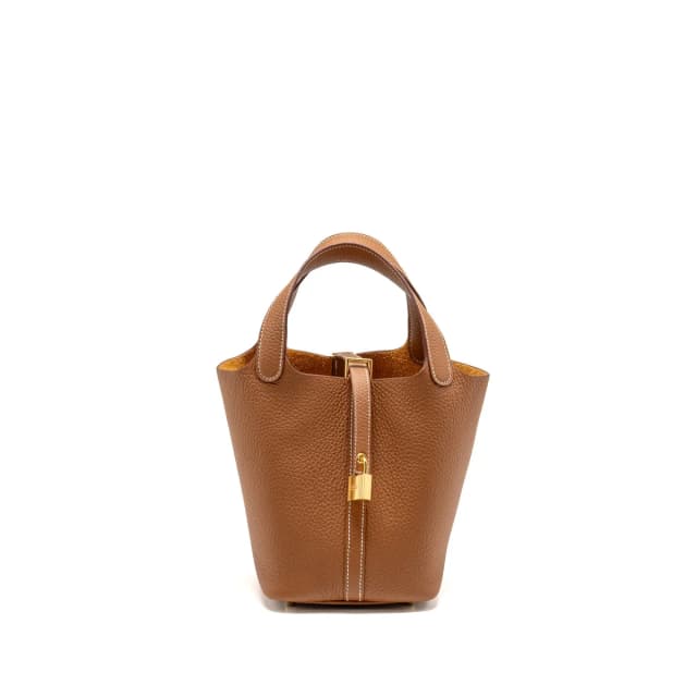 Hermès picotin 18 lock bag clemence gold GHW stamp B in Gold Clemence leather from EMIER, photo 1 of 1