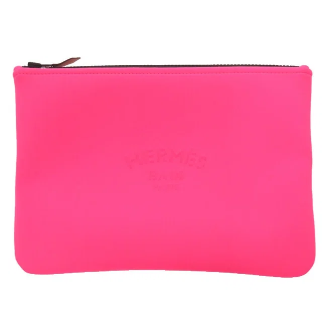 Hermès Neobain MM Nylon Polyurethane Bubble Gum Pink Pouch in Pink Nylon from The Reluxe, photo 1 of 1