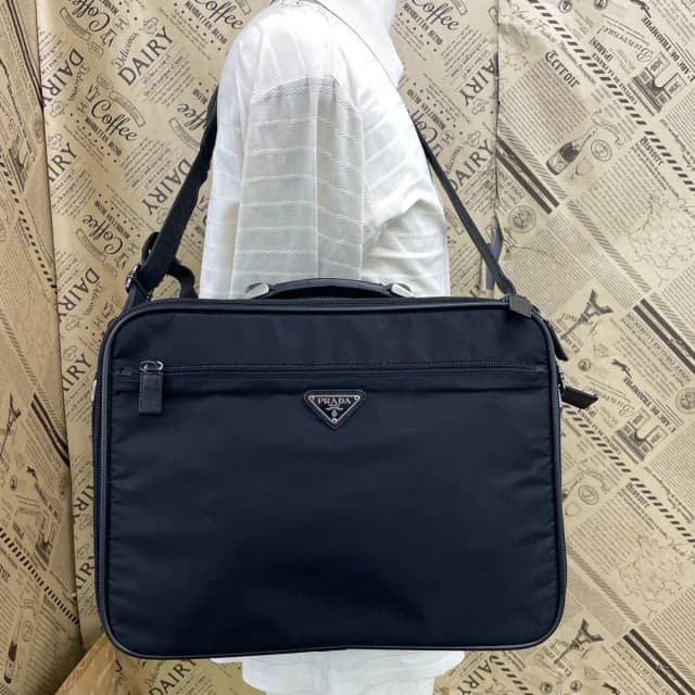 Prada Business 2-Way Shoulder Bag Black Nylon in Black Nylon from The Reluxe, photo 1 of 1