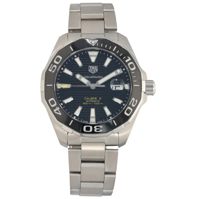 TAG Heuer Aquaracer WAY201A 43mm Stainless Steel Watch from H&T, photo 1 of 1