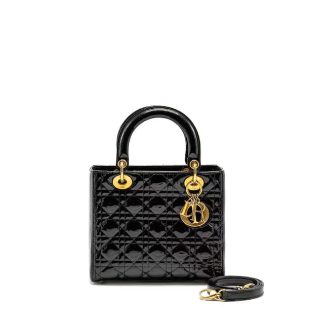 Medium Lady Dior Patent Black Shw in Black Patent leather from EMIER, photo 1 of 1