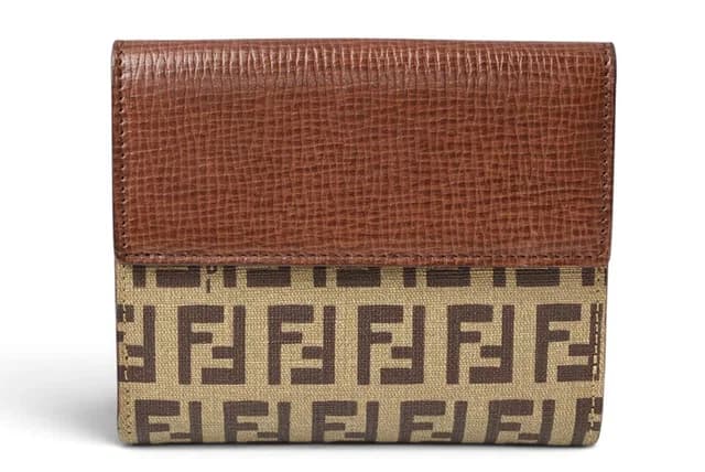 Fendi Wallet Bifold Fold Zucca Pattern Beige Brown in Brown Coated canvas from The Reluxe, photo 1 of 1