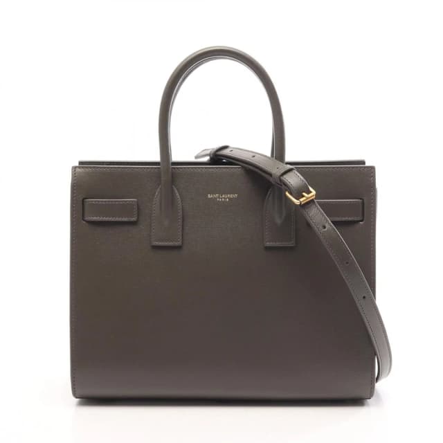 Saint Laurent Handbag Sac de Jour Baby 2-Way Charcoal Gray Leather in Grey Leather from The Reluxe, photo 1 of 1