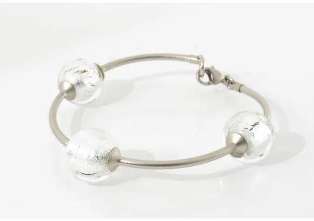 Chanel Rare 99C Silver Crystal Bracelet Bangle Cuff in Silver from Bagriculture, photo 1 of 1