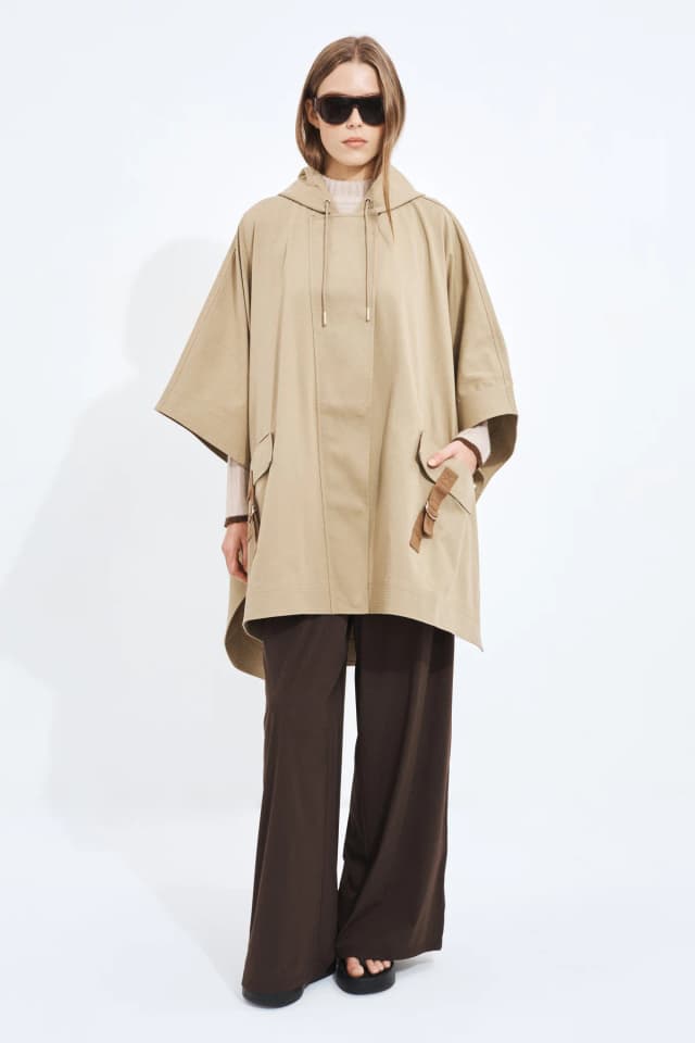 Athletica Contrast Anorak Jacket in STONE, image 1 of 1 from Aje
