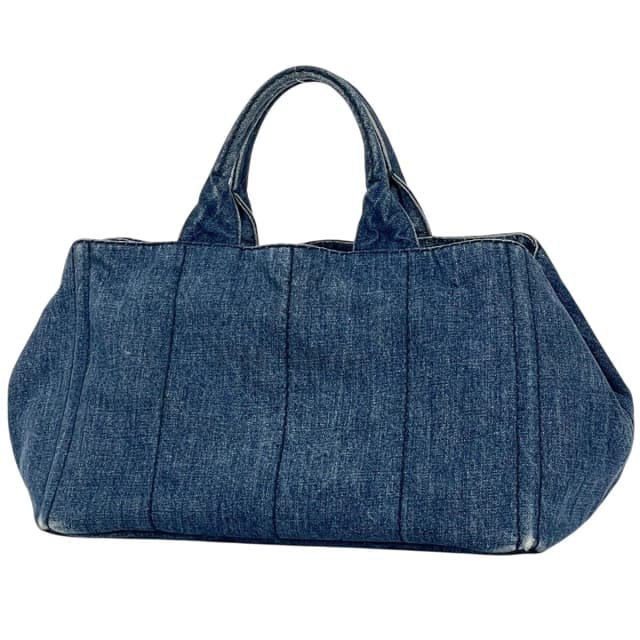 Prada Canapa Tote Bag 2-Way Denim Navy in Navy Denim from The Reluxe, photo 1 of 1