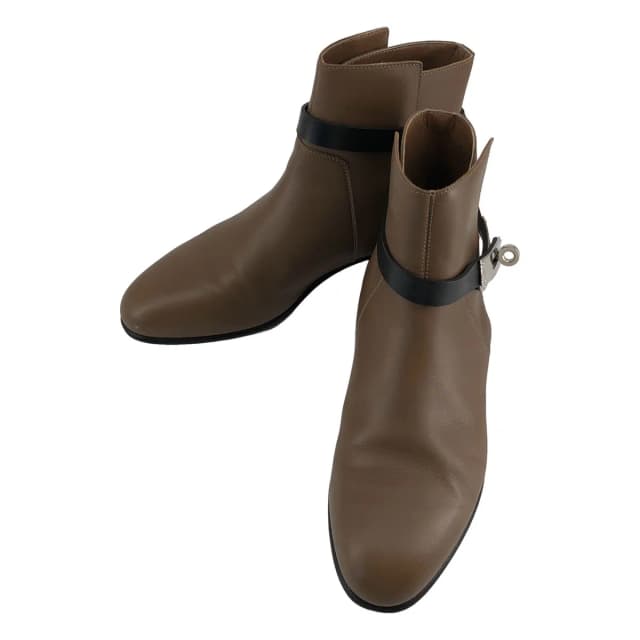 Hermès Neo Kelly Ankle Short Boots Brown Silver 36.5 in Brown from The Reluxe, photo 1 of 1