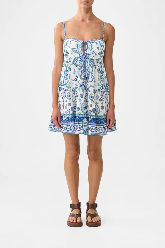 Camilla eBoutique GATHERED BUST TIERED MINI DRESS ISNIK LULLABY, image 1 of 1 from CAMILLA