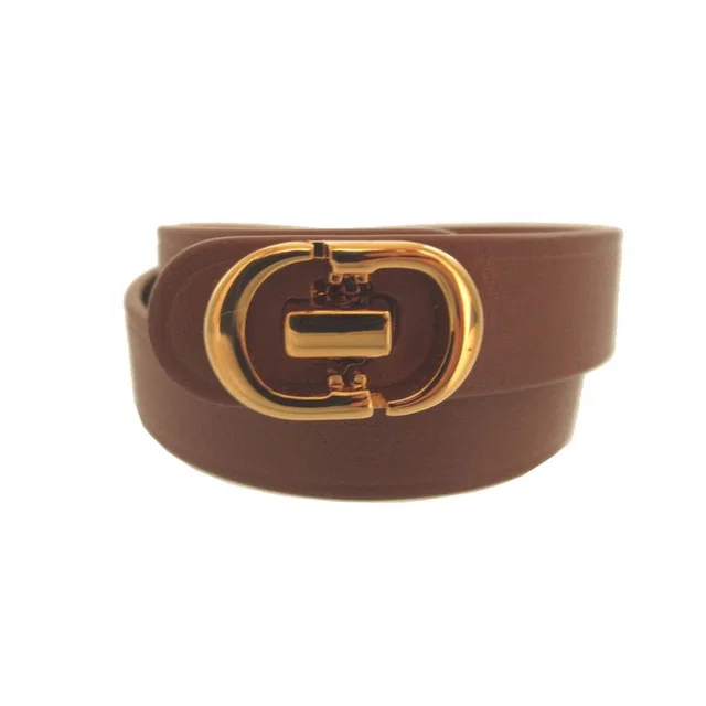Dior 30 Montaigne S Leather Brown Double Bracelet in Brown Leather from The Reluxe, photo 1 of 1