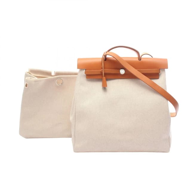 Hermès Handbag Herbag MM Ecru Natural in Beige from The Reluxe, photo 1 of 1