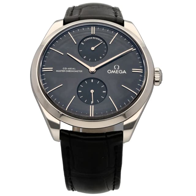 Omega De Ville Trésor 435.13.40.22.01.001 40mm Stainless Steel Watch in Leather from H&T, photo 1 of 1