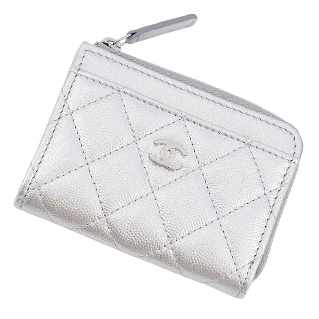 Chanel Coin Case Quilted CC Logo Fragment Caviar Leather Wallet Purse in Caviar leather from The Reluxe, photo 1 of 1