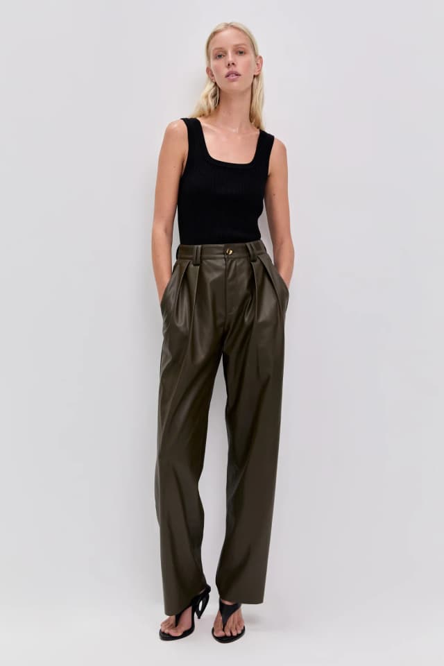 AJE Lyia Pant in KHAKI, image 1 of 1 from Aje