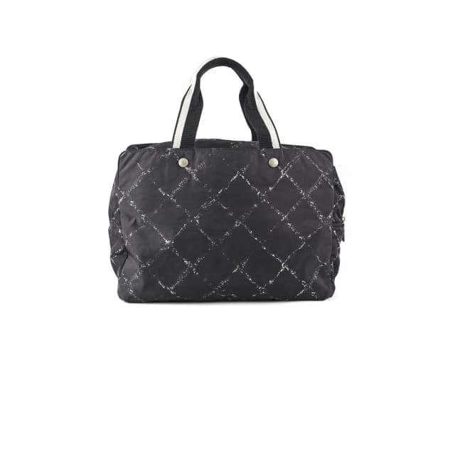 Chanel Diamond - Print Tote Bag Black in Black Nylon from The Purse Affair, photo 1 of 1