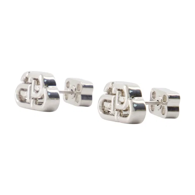 Balenciaga Bb Stud Xs Earrings — Silver Metal in Silver from HEWI, photo 1 of 1