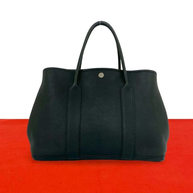 Hermès Garden Party PM Negonda Leather Tote Bag Business Black in Black Leather from The Reluxe, photo 1 of 1