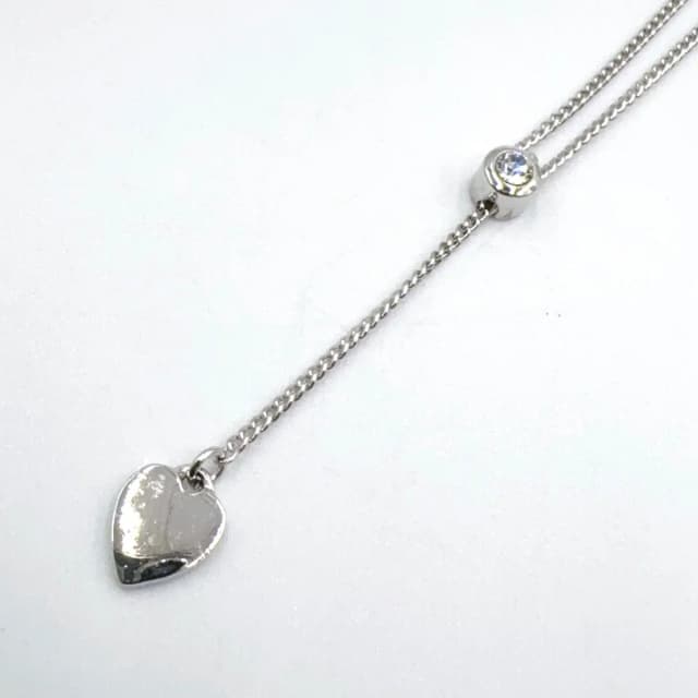 Dior Heart Y-shaped Silver Necklace in Silver from The Reluxe, photo 1 of 1