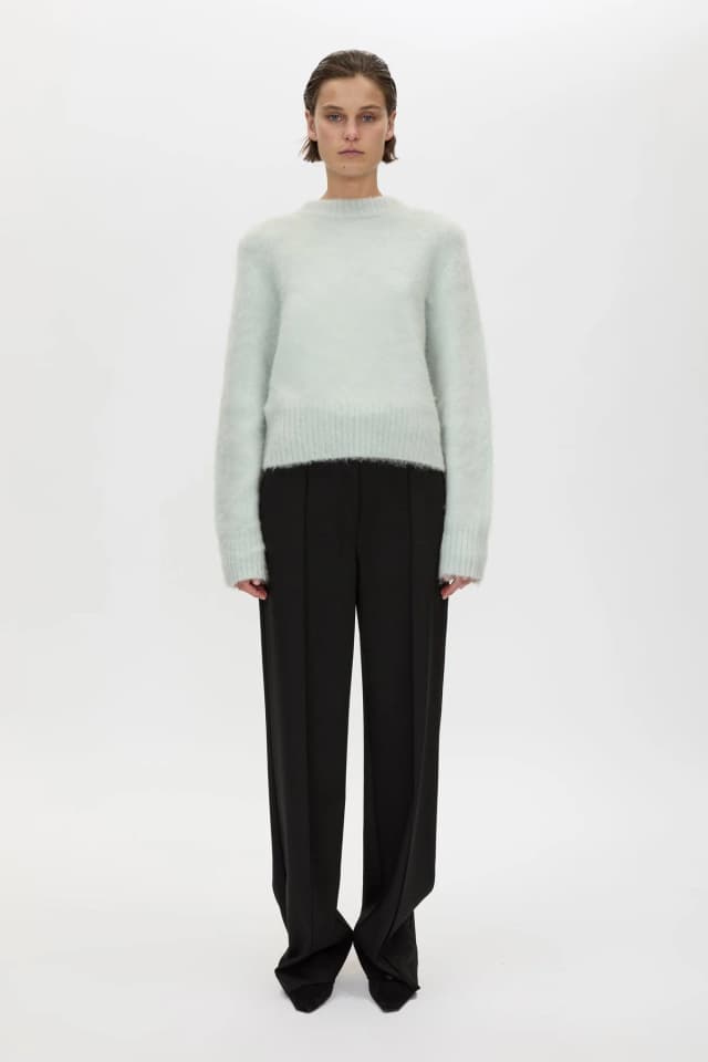 C&M CAMILLA AND MARC SALE Ines Knit Sweater in mint, image 1 of 1 from Camilla and Marc