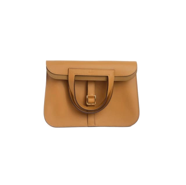 Hermès Halzan 25 Caramel Evercolor Z Stamp from The Purse Affair, photo 1 of 1