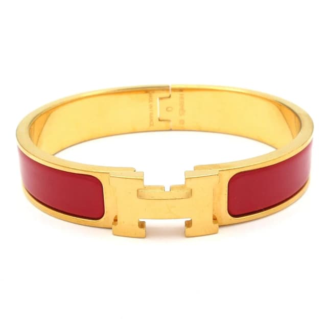 Hermès Bangle Clic Clac Gold Bordeaux Bracelet in Burgundy Ceramic from The Reluxe, photo 1 of 1