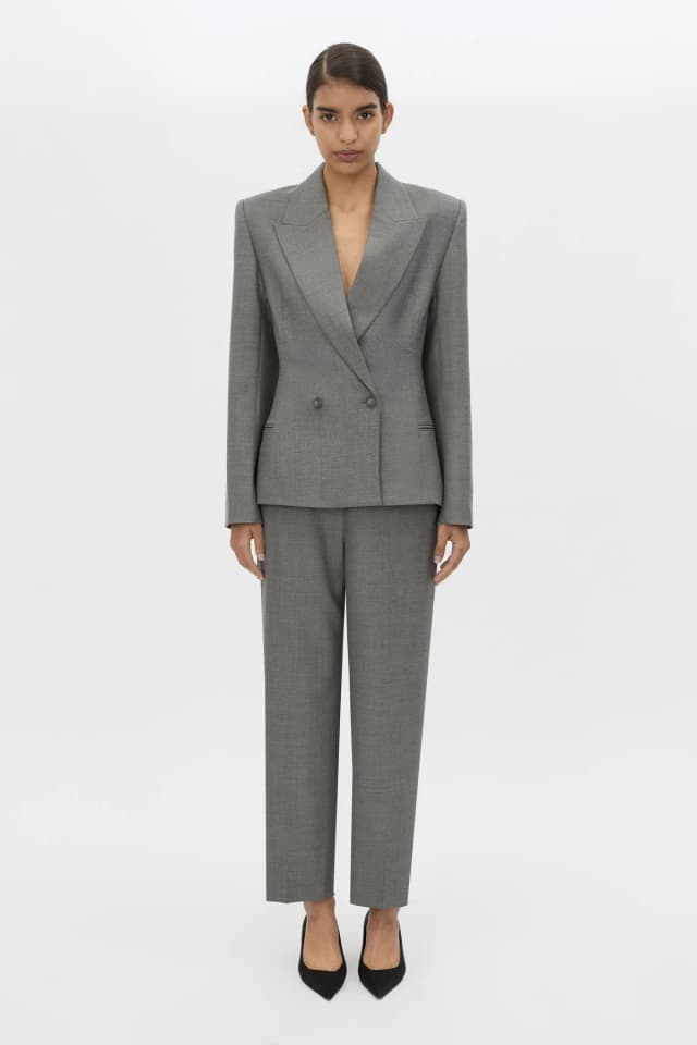 C&M CAMILLA AND MARC SALE Crest Cropped Pant in grey marle, image 1 of 1 from Camilla and Marc