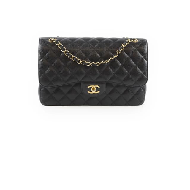 Chanel Jumbo Classic Double Flap Caviar Black - Series 22 in Black Caviar leather from The Purse Affair, photo 1 of 1