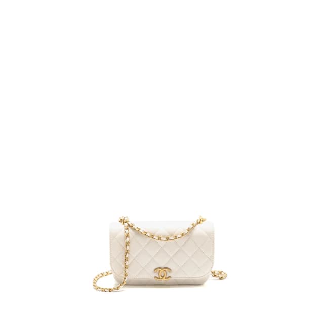 Chanel Flap Phone Holder in White Lambskin from EMIER, photo 1 of 1