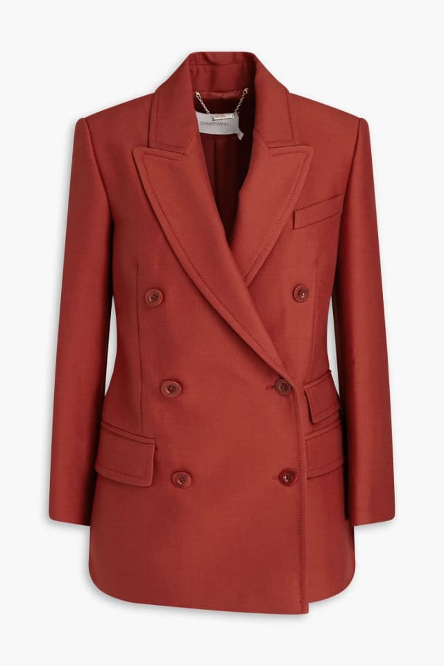 Zimmermann Double-Breasted Wool-Blend Blazer, image 1 of 1 from THE OUTNET