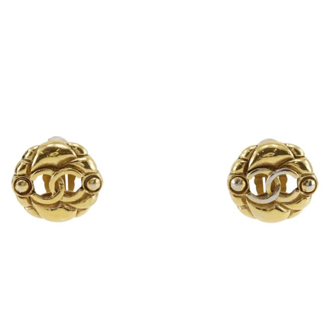 Chanel CC Logo Vintage Gold Plated 23 Earrings in Gold from The Reluxe, photo 1 of 1
