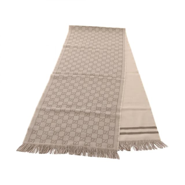 Gucci Shawl GG Pattern Beige Wool Scarf in Beige Wool from The Reluxe, photo 1 of 1
