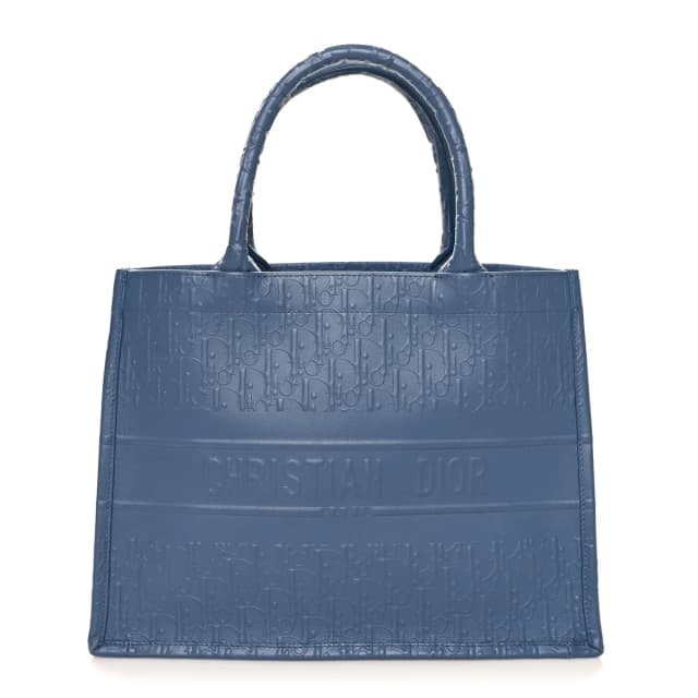 Dior Book Tote Oblique Calfskin Leather Bag - Blue in Blue Calfskin from H&T, photo 1 of 1