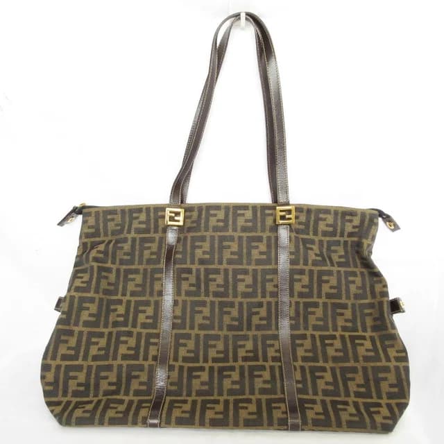 Fendi Vintage Zucca Pattern Tote Bag Brown Black in Black from The Reluxe, photo 1 of 1