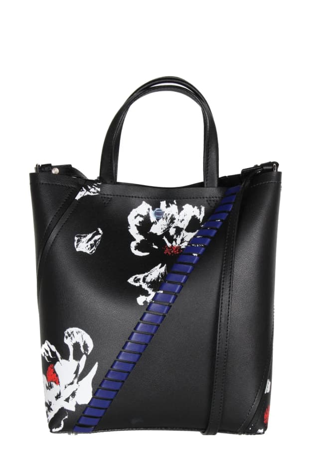 Proenza Schouler PS Hex Tote Floral Print, Black Mix, image 1 of 1 from Cultstatus