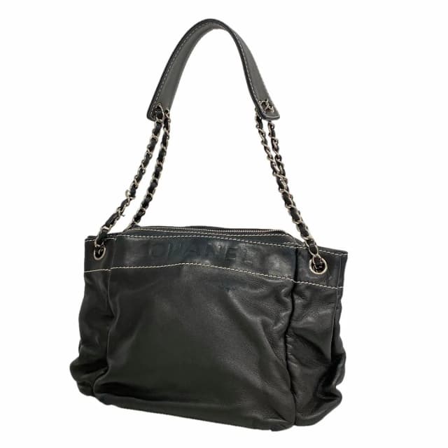 Chanel Shoulder Bag Lambskin Black Silver in Black Lambskin from The Reluxe, photo 1 of 1
