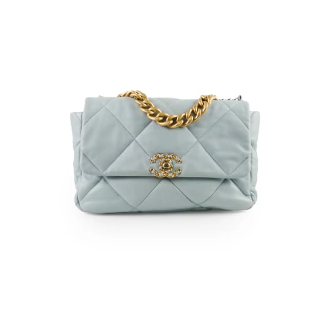 Chanel Medium 19 Bag Blue Lamsbskin (microchip) in Blue Lambskin from The Purse Affair, photo 1 of 1