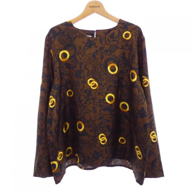 Celine Vintage Shirt Brown in Brown Silk from The Reluxe, photo 1 of 1