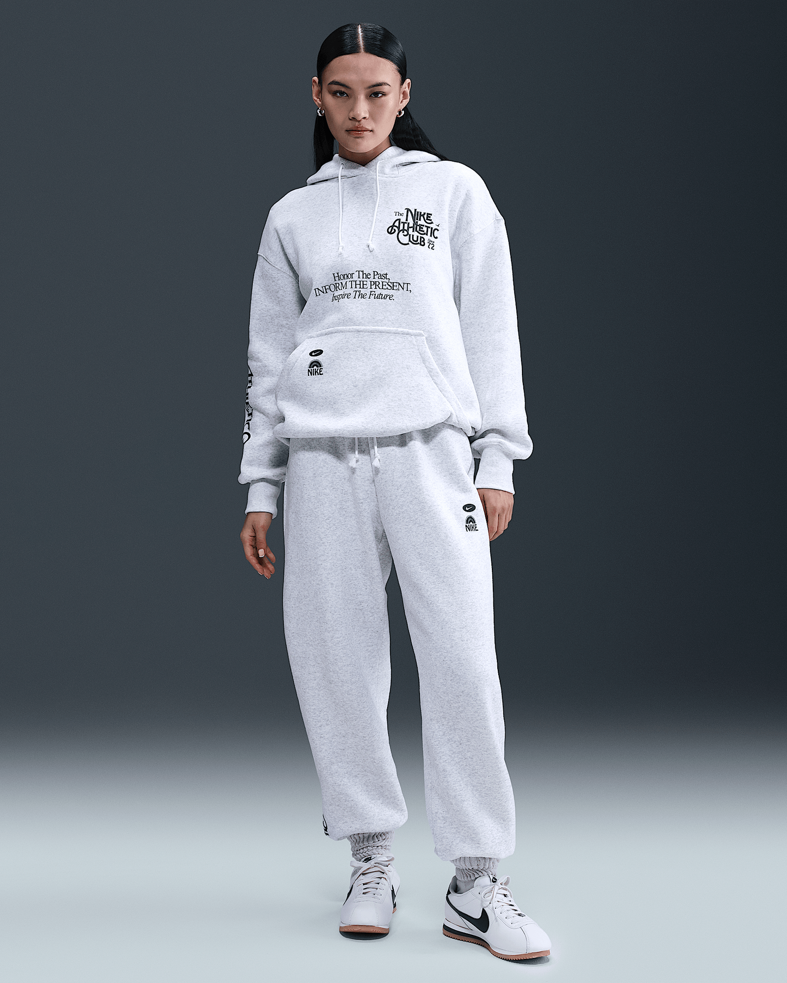Nike Sportswear Phoenix Fleece in Birch Heather/Fir, image 1 of 1 from Nike