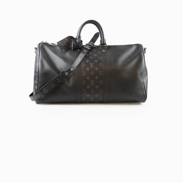 Louis Vuitton Keepall 50 Bandoulliere Monogram Eclipse Taiga in Canvas from The Purse Affair, photo 1 of 1