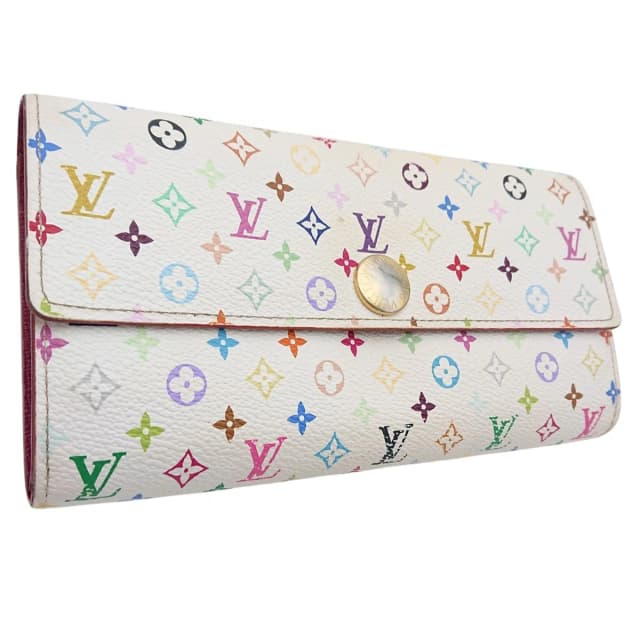 Louis Vuitton Sarah Multicolor Fig Wallet Fold in Multicolor Leather from The Reluxe, photo 1 of 1