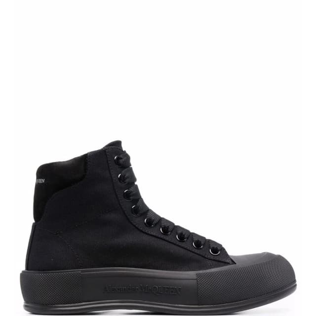 Alexander McQueen Deck Plimsoll High Top, Black, image 1 of 1 from Cultstatus